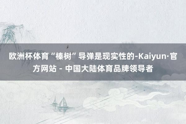欧洲杯体育“榛树”导弹是现实性的-Kaiyun·官方网站 - 中国大陆体育品牌领导者