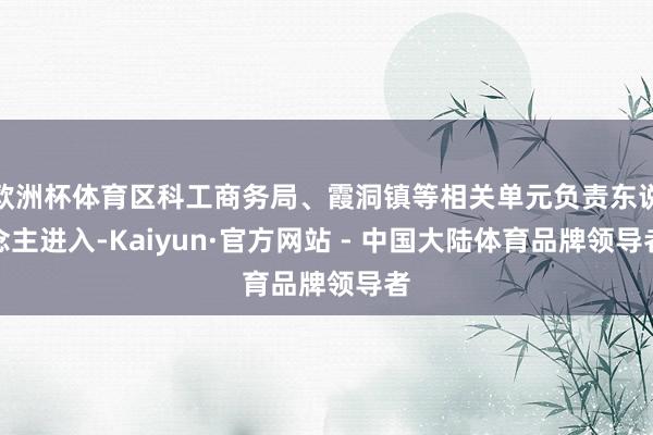 欧洲杯体育区科工商务局、霞洞镇等相关单元负责东说念主进入-Kaiyun·官方网站 - 中国大陆体育品牌领导者