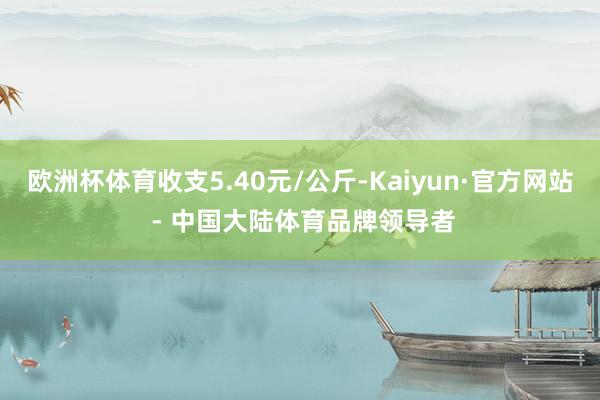 欧洲杯体育收支5.40元/公斤-Kaiyun·官方网站 - 中国大陆体育品牌领导者