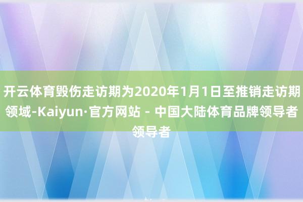 开云体育毁伤走访期为2020年1月1日至推销走访期领域-Kaiyun·官方网站 - 中国大陆体育品牌领导者