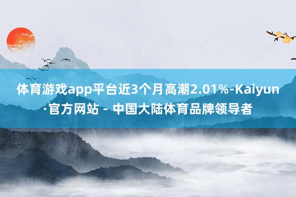 体育游戏app平台近3个月高潮2.01%-Kaiyun·官方网站 - 中国大陆体育品牌领导者