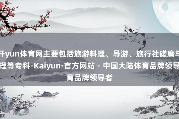 开yun体育网主要包括旅游料理、导游、旅行社磋磨与料理等专科-Kaiyun·官方网站 - 中国大陆体育品牌领导者