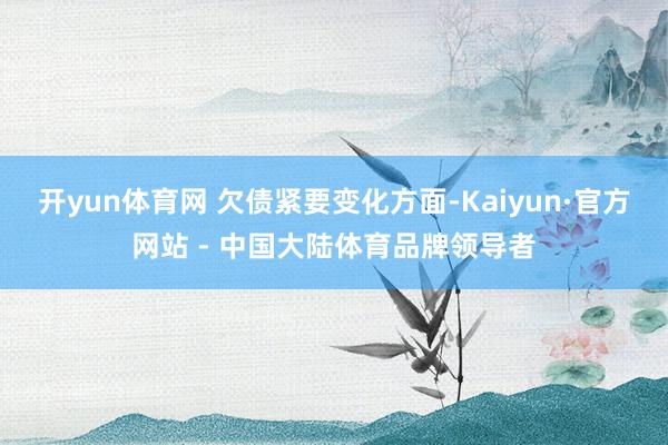 开yun体育网 　　欠债紧要变化方面-Kaiyun·官方网站 - 中国大陆体育品牌领导者